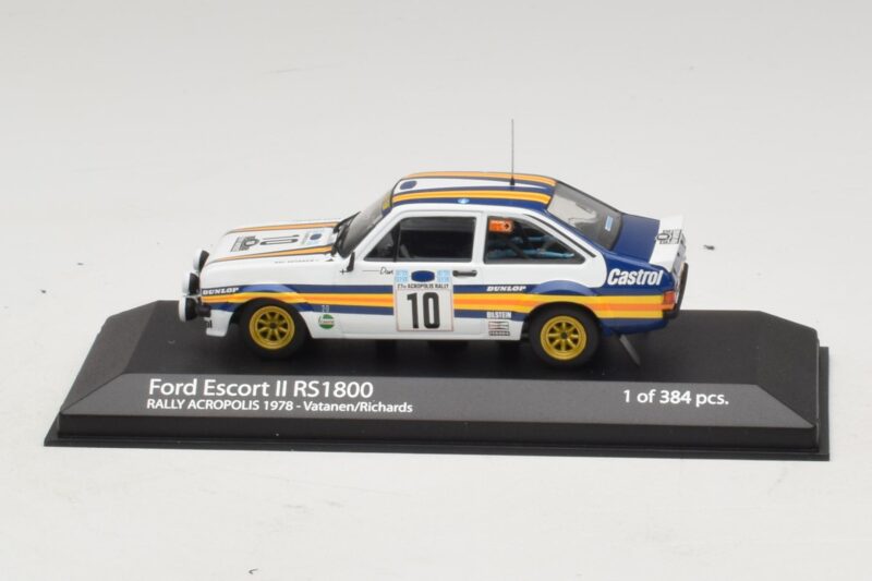 Ford Escort Mk2 RS1800 #10 A. Vatanen / D. Richards Rally Acropolis 1978 Minichamps 1:43 Ford Escort Mk2 RS1800 #10 A. Vatanen / D. Richards Rally Acropolis 1978 Minichamps 1:43 400808410 Fém