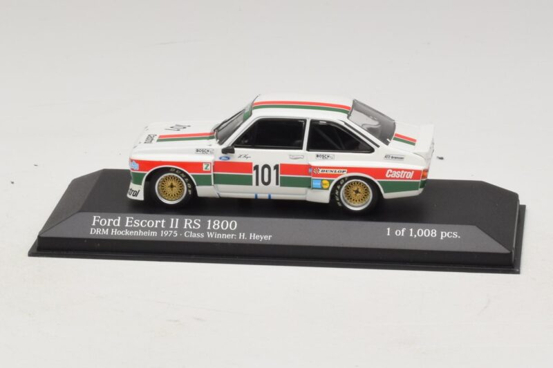Ford Escort Mk2 RS1800 #10 H. Heyer Class Winner DRM Hockenheim 1975 Minichamps 1:43 400758491 Fém