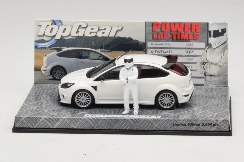 Ford Focus RS Mk2 Top Gear Fehér Figurával Minichamps 1:43 519438810 Fém