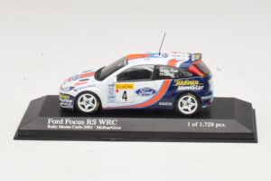 Ford Focus RS WRC #4 C. McRae / N. Grist Rally Monte Carlo 2001 Minichamps 1:43 430018904 Fém