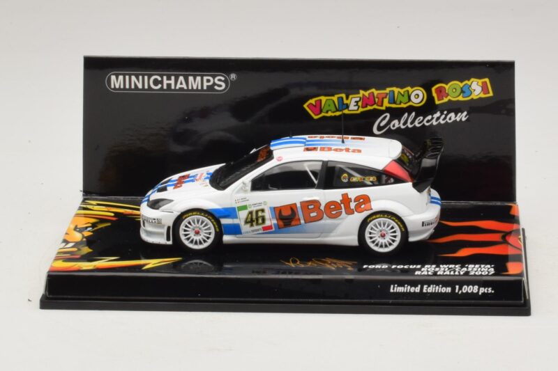 Ford Focus RS WRC #46 V. Rossi / C. Cassina RAC Rally 2007 Minichamps 1:43 Ford Focus RS WRC #46 V. Rossi / C. Cassina RAC Rally 2007 Minichamps 1:43 400078446 Fém