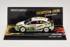 Ford Focus RS WRC #46 V. Rossi / C. Cassina RAC Rally 2008 Minichamps 1:43 400088146 Fém