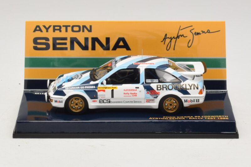 Ford Sierra RS Cosworth #1 A. Senna Rally Test 1986 Minichamps 1:43 540864399 Fém