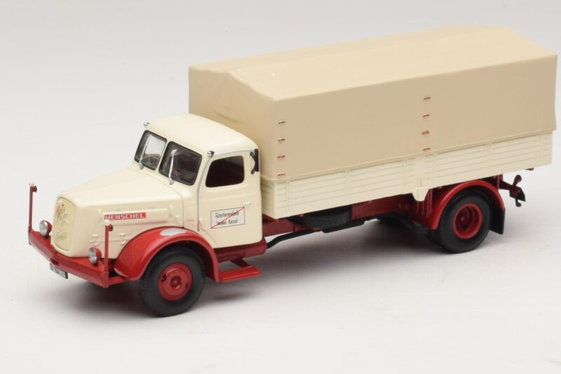 Henschel HS 140 Platós Teherautó Fehér Piros Minichamps 1:43 439171020 Fém