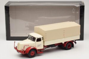 Henschel HS 140 Platós Teherautó Fehér Piros Minichamps 1:43 439171020 Fém – 6. kép a 6-ből