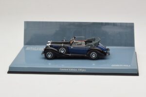 Horch 853 A Sport Cabriolet Fekete Kék Minichamps 1:43 436012036 Fém