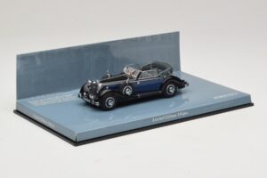 Horch 853 A Sport Cabriolet Fekete Kék Minichamps 1:43 436012036 Fém – 2. kép a 5-ből