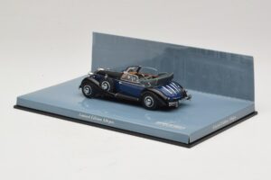 Horch 853 A Sport Cabriolet Fekete Kék Minichamps 1:43 436012036 Fém – 3. kép a 5-ből
