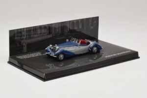 Horch 855 Special Roadster Ezüst Kék Minichamps 1:43 436014202 Fém – 2. kép a 5-ből