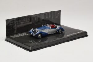Horch 855 Special Roadster Ezüstkék Külső Doboz Nélkül Minichamps 1:43 436014202-O1 Fém – 2. kép a 4-ből