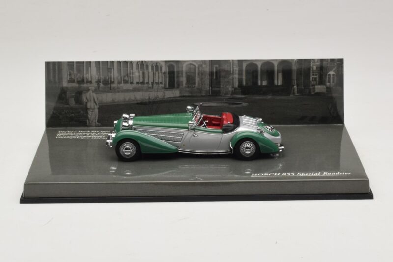Horch 855 Special Roadster Ezüst Zöld Minichamps 1:43 436014205 Fém