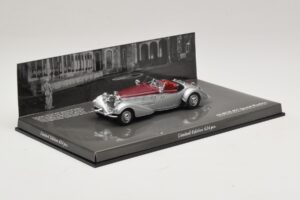 Horch 855 Spezial Roadster Ezüst Piros Minichamps 1:43 436014206 Fém – 2. kép a 5-ből