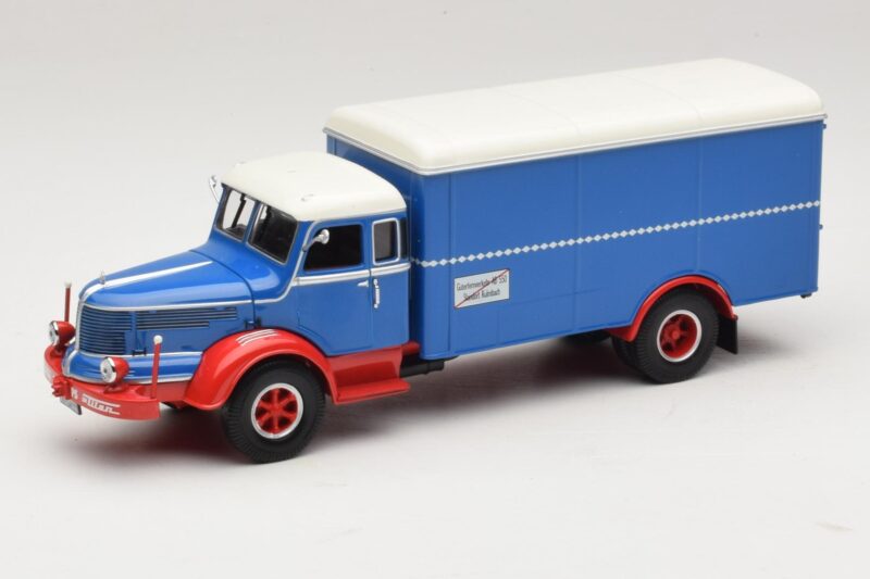 Krupp Titan Dobozos Teherautó Kék Piros Minichamps 1:43 439069040 Fém