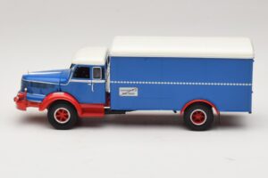 Krupp Titan Dobozos Teherautó Kék Piros Minichamps 1:43 439069040 Fém – 3. kép a 6-ből