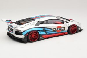 Lamborghini Aventador LB Works Martini Livery AUTOart 1:18 79185 Kompozit – 3. kép a 8-ből