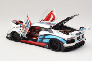 Lamborghini Aventador LB Works Martini Livery AUTOart 1:18 79185 Kompozit – 5. kép a 8-ből