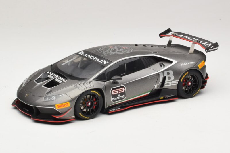 Lamborghini Huracan LP620-2 Super Trofeo #63 Sötétszürke 2016 AUTOart 1:18 81559 Kompozit