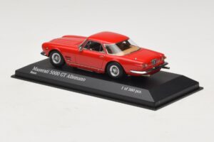 Maserati 5000 GT Allemano Piros Minichamps 1:43 437123321 Fém – 3. kép a 4-ből