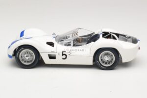 Maserati Tipo 61 #5 S. Moss / D. Gurney Camoradi ADAC 1000km Nurburgring Winner 1960 Minichamps 1:18 100601205 Fém – 4. kép a 8-ből