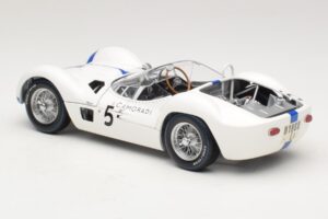 Maserati Tipo 61 #5 S. Moss / D. Gurney Camoradi ADAC 1000km Nurburgring Winner 1960 Minichamps 1:18 100601205 Fém – 7. kép a 8-ből