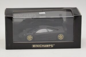 McLaren F1 GTR Prototype Matt Fekete Arany Felnikkel Minichamps 1:43 MCLAREN008 Fém – 4. kép a 4-ből