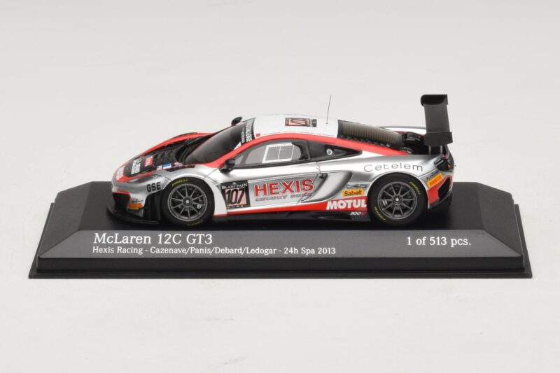 McLaren MP4-12C GT3 #107 Hexis Racing Cazenave / O. Panis 24 Hours of Spa 2013 Minichamps 1:43 437131397 Fém