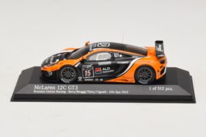 McLaren MP4-12C GT3 #15 Boutsen Racing Bovy / Broggi 24 Hours of Spa 2012 Minichamps 1:43 437121315 Fém