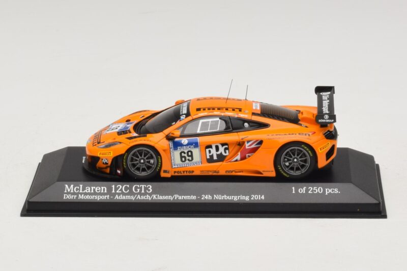 McLaren MP4-12C GT3 #69 Dorr Motorsport Adams / S. Asch 24 Hours of Nurburgring 2014 Minichamps 1:43 437141369 Fém