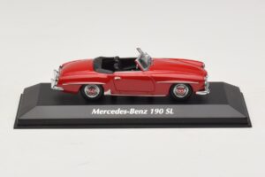 Mercedes 190 SL Piros Maxichamps 1:43 940033131-O Fém