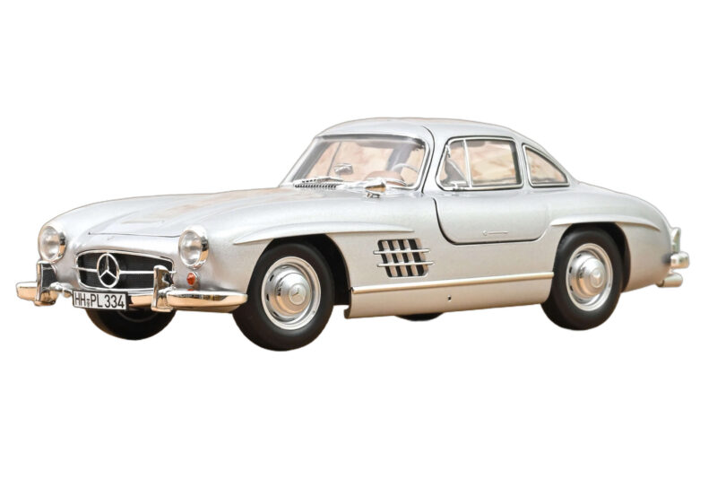 Mercedes 300 SL W198 Gullwing Ezüst Norev 1:18 183857 Fém