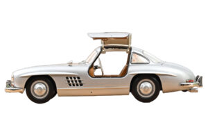 Mercedes 300 SL W198 Gullwing Ezüst Norev 1:18 183857 Fém – 4. kép a 5-ből