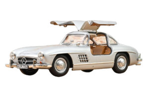 Mercedes 300 SL W198 Gullwing Ezüst Norev 1:18 183857 Fém – 5. kép a 5-ből