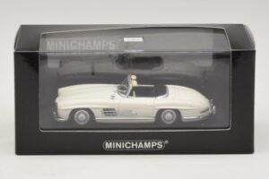 Mercedes 300 SL W198 Roadster Fehér Minichamps 1:43 400039034 Fém – 4. kép a 4-ből