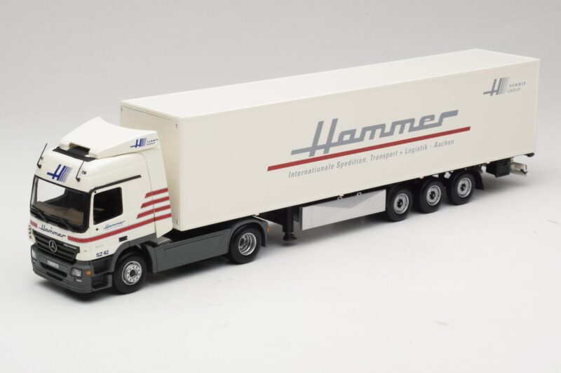 Mercedes Actros 1844LS Koffersattelzug Hammer Aachen Minichamps 1:43 499039105 Fém