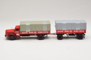Mercedes L315 Pritschenzug Gustav Mauler Minichamps 1:43 499034720 Fém – 3. kép a 6-ből