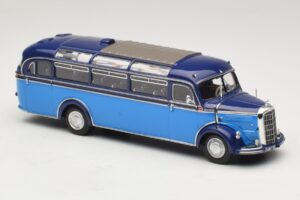 Mercedes O 3500 Autóbusz Világoskék Sötétkék Minichamps 1:43 439360011 Fém – 4. kép a 6-ből