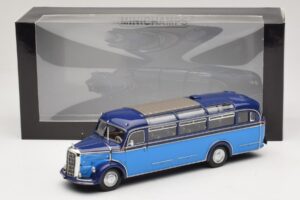 Mercedes O 3500 Autóbusz Világoskék Sötétkék Minichamps 1:43 439360011 Fém – 6. kép a 6-ből