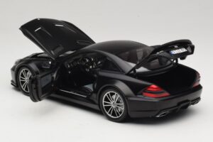 Mercedes SL65 AMG R230 Black Series Matt Black Minichamps 1:18 100038121 Fém – 5. kép a 8-ből