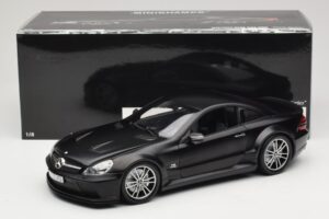 Mercedes SL65 AMG R230 Black Series Matt Black Minichamps 1:18 100038121 Fém – 8. kép a 8-ből