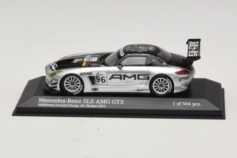 Mercedes SLS AMG GT3 #96 M. Hakkinen / R. Arnold 6 Hours of Zhuhai 2011 Minichamps 1:43 410113296 Fém