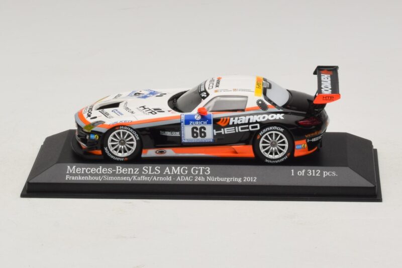 Mercedes SLS AMG GT3 #66 Hankook C. Frankenhout / Simonsen 24 Hours of Nurburgring 2012 Minichamps 1:43 437123266 Fém
