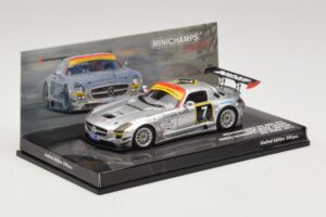 Mercedes SLS AMG GT3 #7 Black Falcon Jager / Seyffarth 24 Hours of Dubai 2011 Minichamps 1:43 437110307 Fém – 2. kép a 5-ből