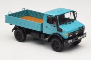 Mercedes Unimog 1300 L Platós Teherautó Kék Minichamps 1:43 439033020 Fém – 4. kép a 6-ből