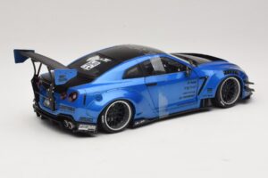 Nissan GT-R R35 Liberty Walk Work T2 Kék Metál Solido 1:18 S1805801 Fém – 2. kép a 6-ből