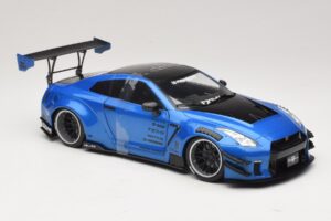 Nissan GT-R R35 Liberty Walk Work T2 Kék Metál Solido 1:18 S1805801 Fém – 4. kép a 6-ből