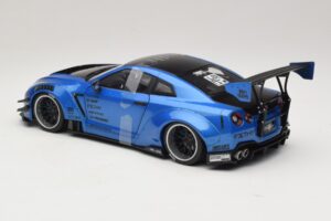 Nissan GT-R R35 Liberty Walk Work T2 Kék Metál Solido 1:18 S1805801 Fém – 5. kép a 6-ből