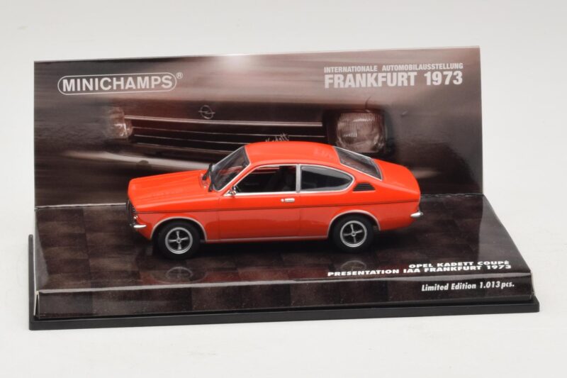 Opel Kadett C Kupé Bemutató IAA Frankfurt Piros Minichamps 1:43 436045620 Fém