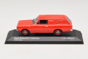 Opel Rekord Caravan Norwegian Post Minichamps 1:43 433046195 Fém