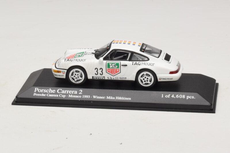 Porsche 911 964 Carrera 2 #33 M. Hakkinen Monaco Carrera Cup Winner 1993 Minichamps 1:43 430936033 Fém