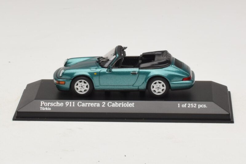 Porsche 911 964 Carrera 2 Cabriolet Türkiz Minichamps 1:43 Porsche 911 964 Carrera 2 Cabriolet Türkiz Minichamps 1:43 430067332 Fém